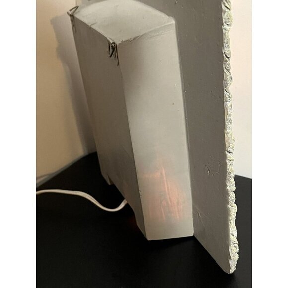 Vintage Slate Decorative Night Wall Lamp Standing Floral Butterfly Design 11” - Picture 6 of 12